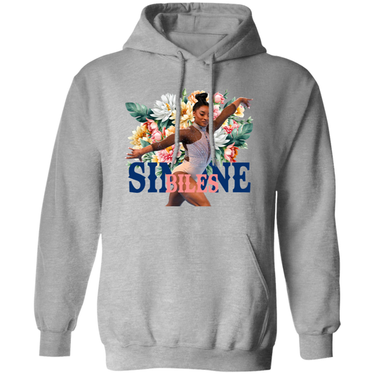 Simone Biles Floral Vintage Gildan Pullover Hoodie - ID05082410