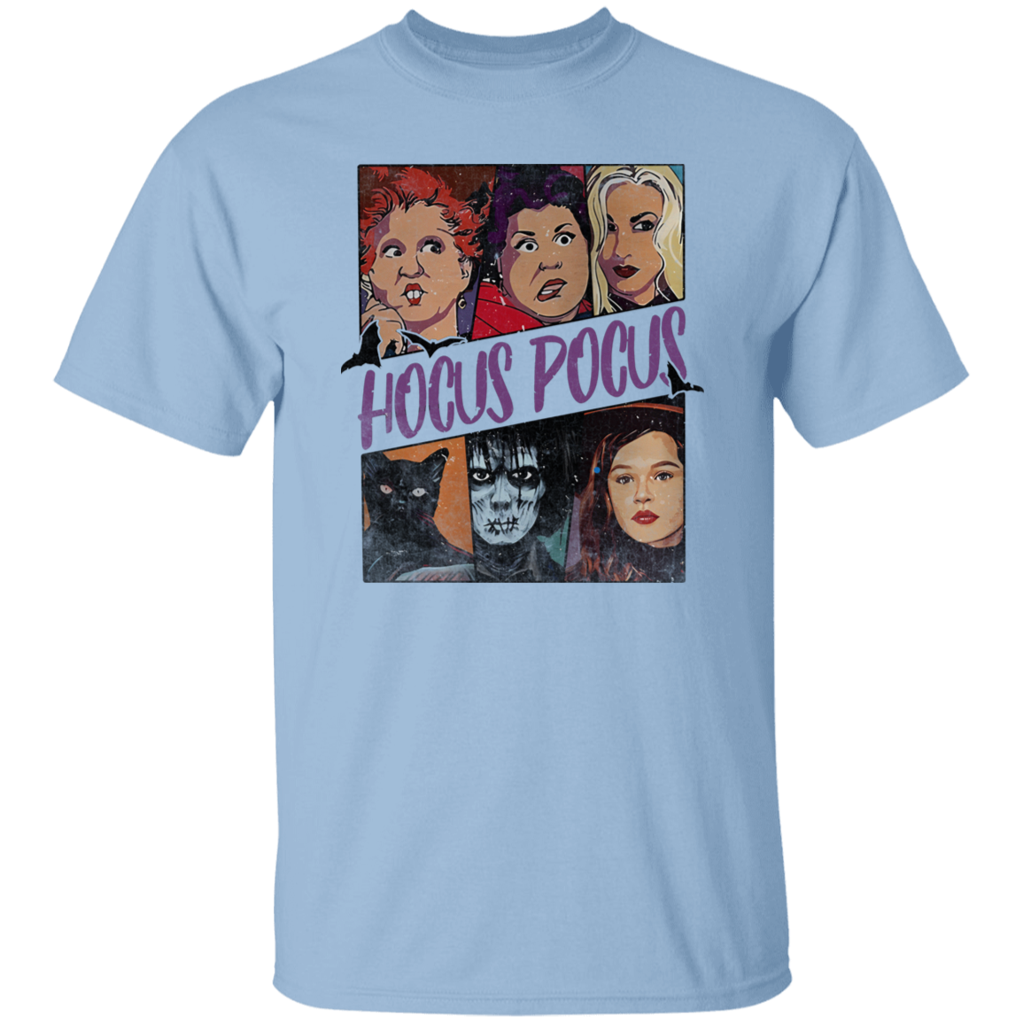 G500 5.3 oz. T-Shirt Retro Hocus Pocus Characters Vintage T-Shirt