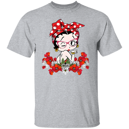 Betty Boop Flower  T-Shirt - leleart