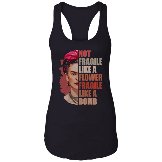 Not Fragile Like A Flower Fragile Like A Bomb Funny Vintage  Tank