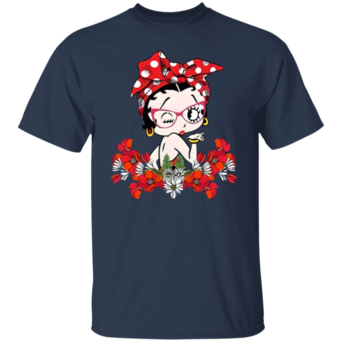 Betty Boop Flower  T-Shirt - leleart
