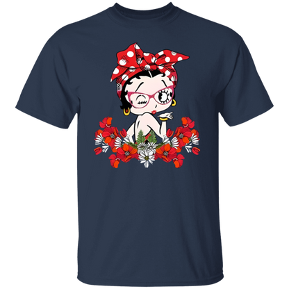 Betty Boop Flower  T-Shirt - leleart