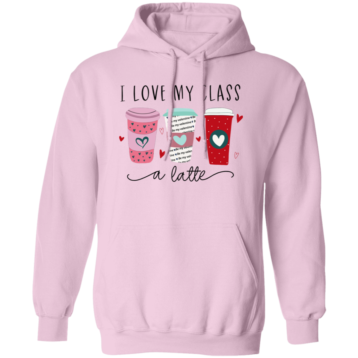 I Love My Class A Latte Teacher Vintage G185 Gildan Pullover Hoodie - letter