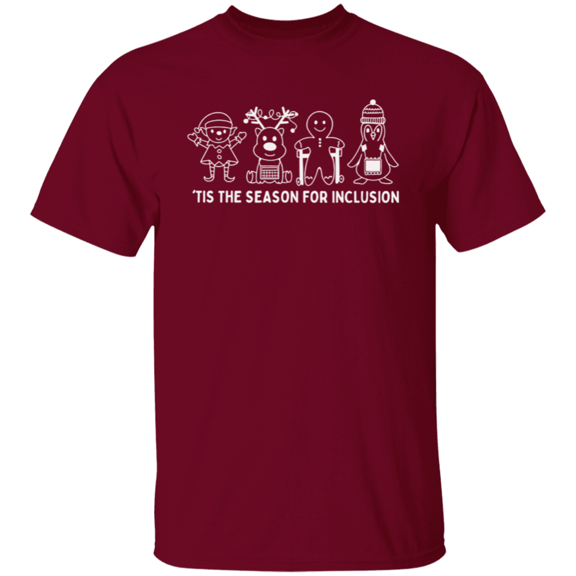 Tis The Season For Inclusion Teacher Vintage Unisex  T-Shirt - letter