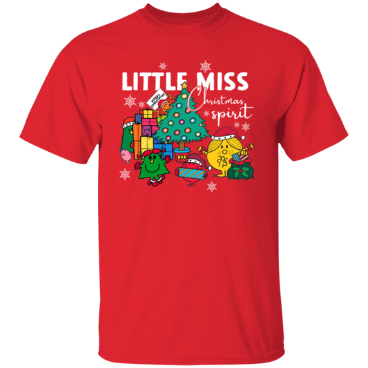 Little Miss Christmas Spirit Teacher  T-Shirt - lestoreusa