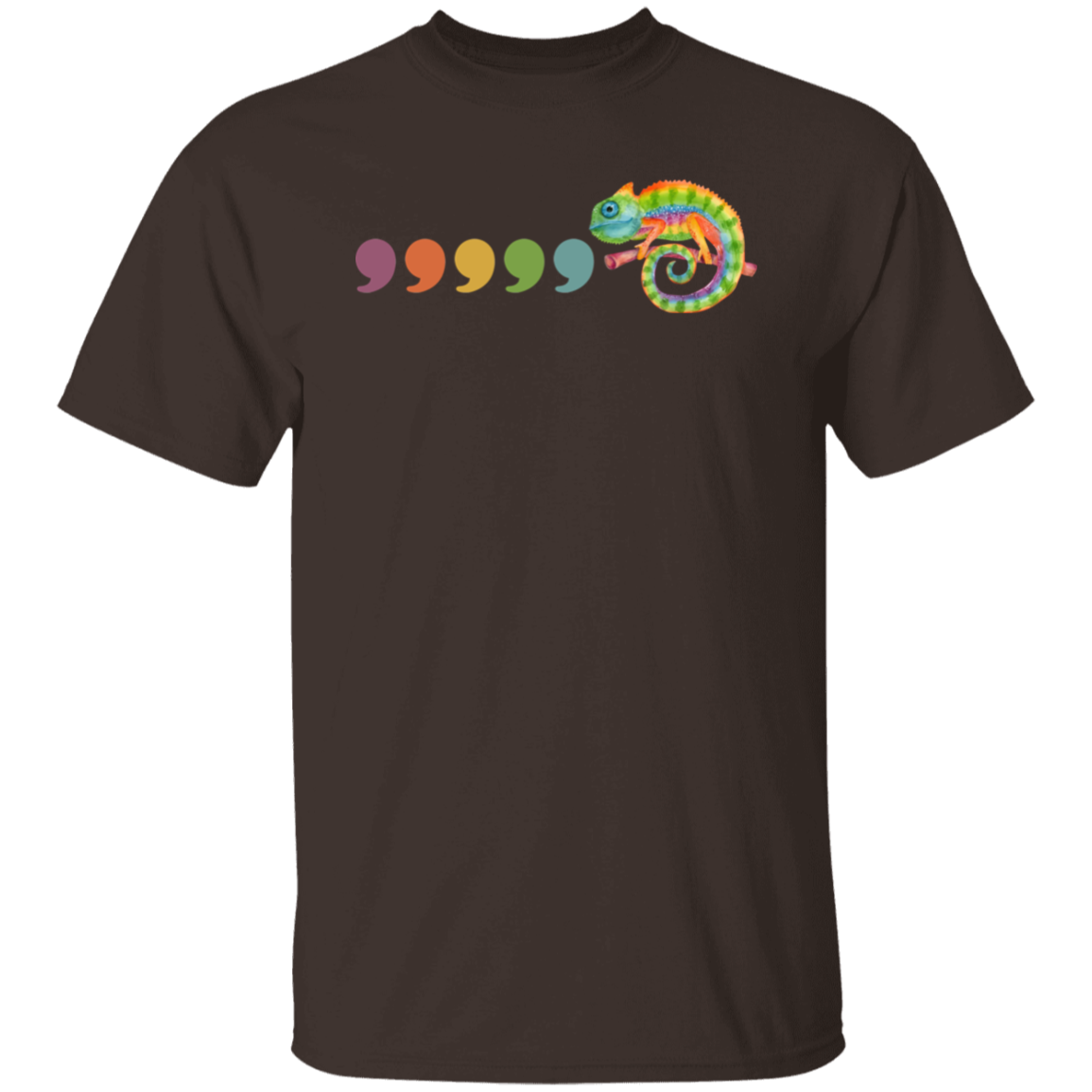 Comma Comma Chameleon Teacher T-Shirt - lapicta