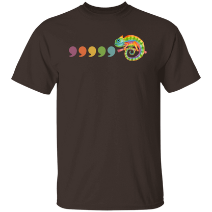 Comma Comma Chameleon Teacher T-Shirt - lapicta