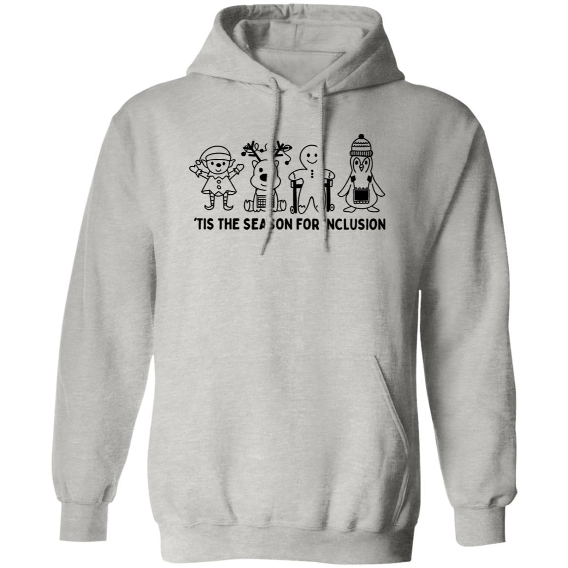 Tis The Season For Inclusion Teacher Vintage Pullover Hoodie