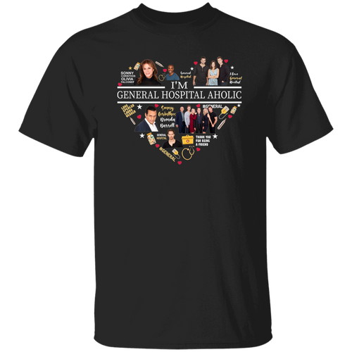 I’m A General Hospital Aholic Heart Unisex Vintage T-Shirt, General Hospital Shirt, Love General Hospital	G500 5.3 oz. T-Shirt