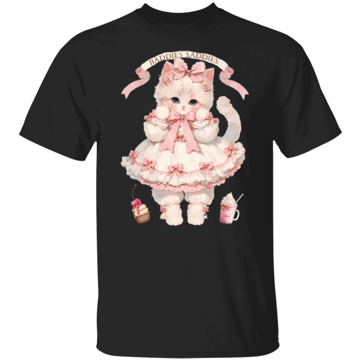 Baddies Saddies Cat Vintage T-Shirt - ID31072423