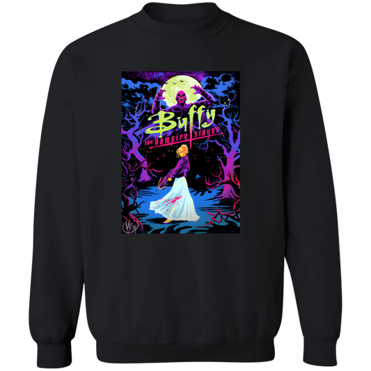 G180 Gildan Crewneck Pullover Sweatshirt Gran camiseta vintage con diseño de bruja y luna de Halloween