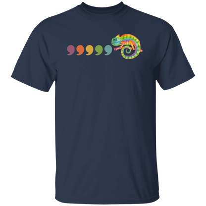 Comma Comma Chameleon Teacher T-Shirt - lapicta