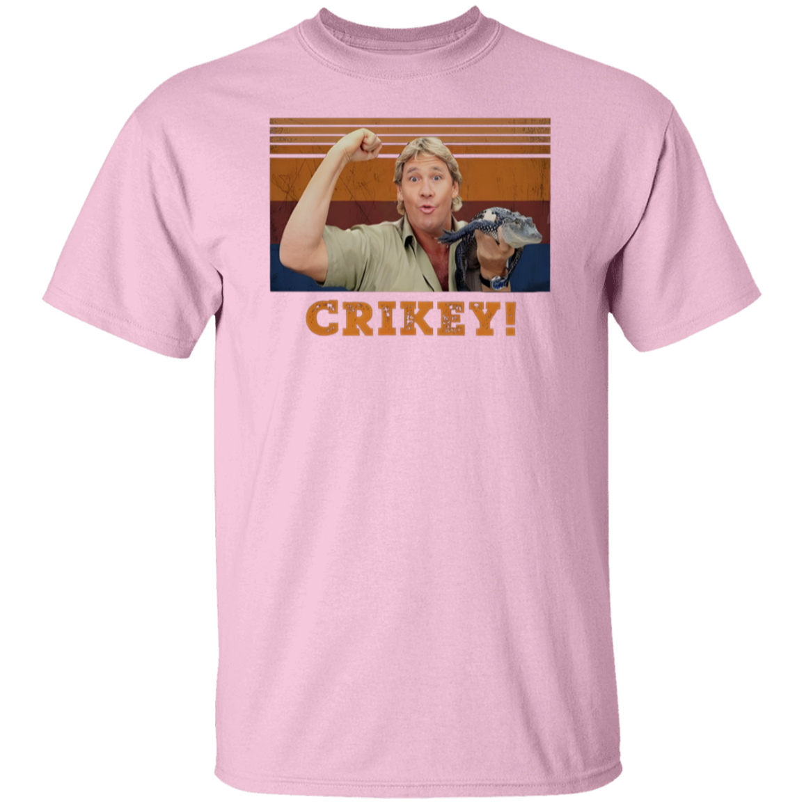 Steve Irwin Animal Lover Crikey Black T-Shirt - leleart