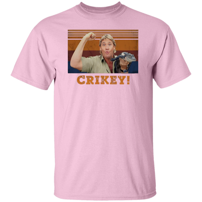 Steve Irwin Animal Lover Crikey Black T-Shirt - leleart