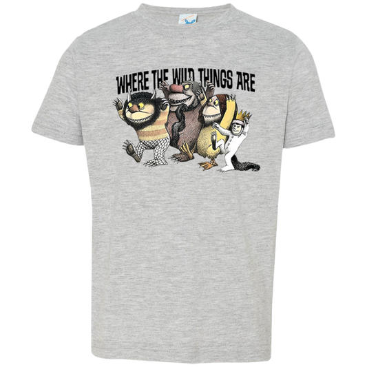 Teach Wild Things Where The Wild Things Are Teacher Vintage 3321 Toddler Jersey T-Shirt - letter