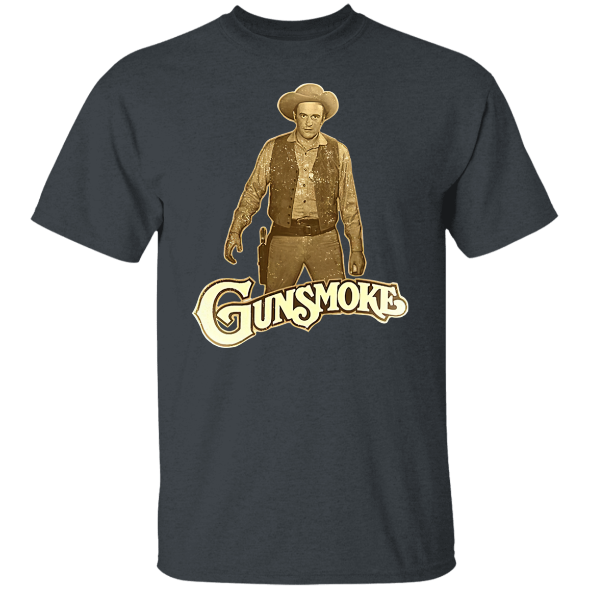 Gunsmoke James Arnes Anime Cowboy T-Shirt - CDCraft