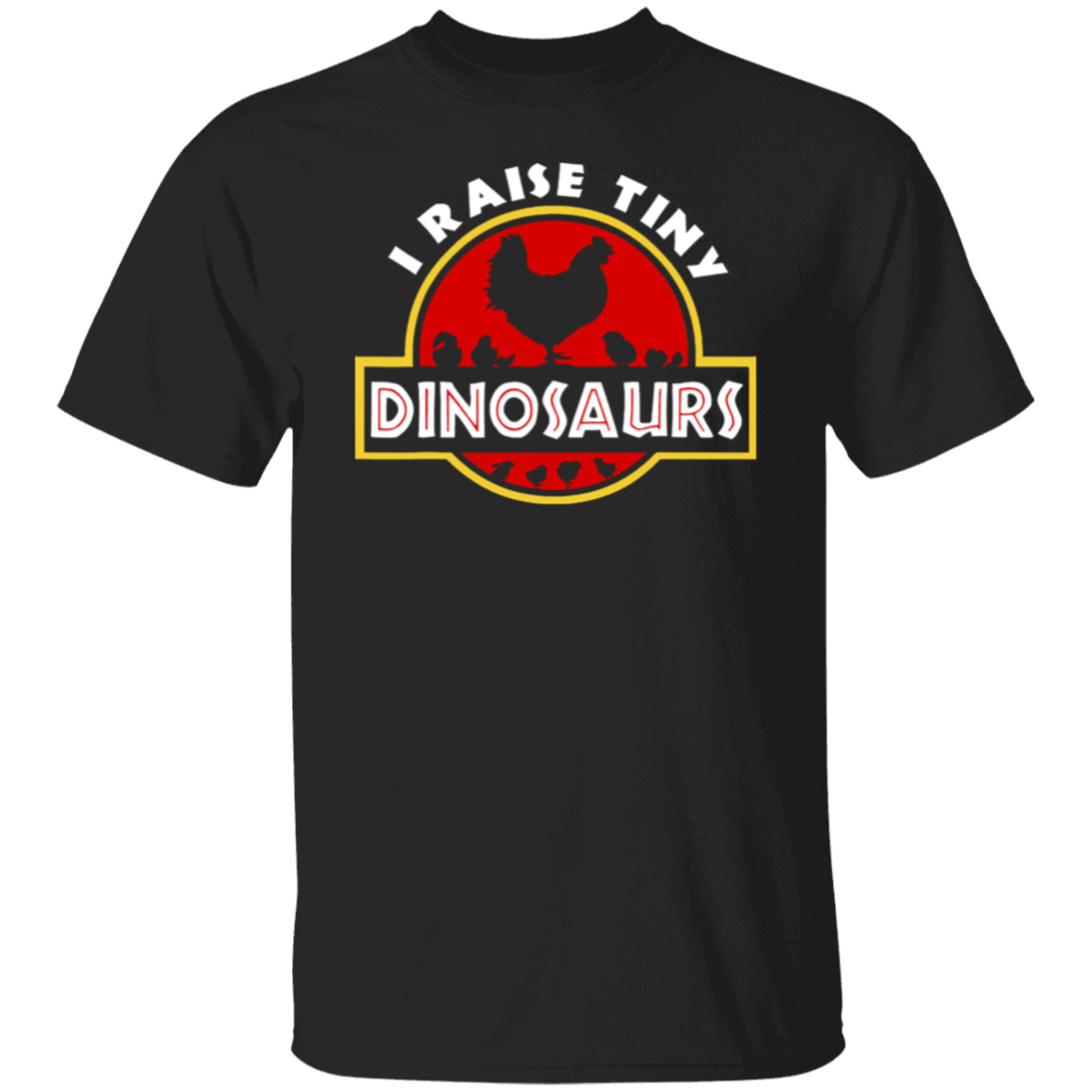 I Raise Tiny Dinosaurs Tee Funny Chicken Lover Farmer Gift Vintage T-Shirt - leleart