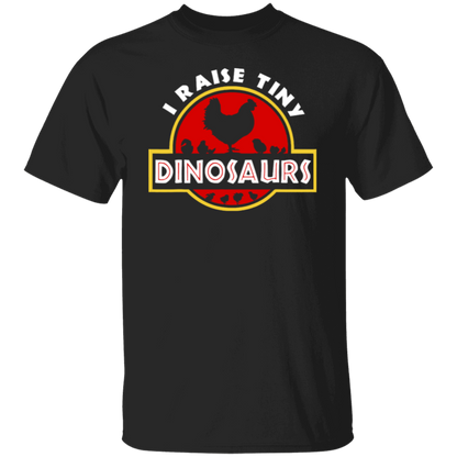 I Raise Tiny Dinosaurs Tee Funny Chicken Lover Farmer Gift Vintage T-Shirt - leleart