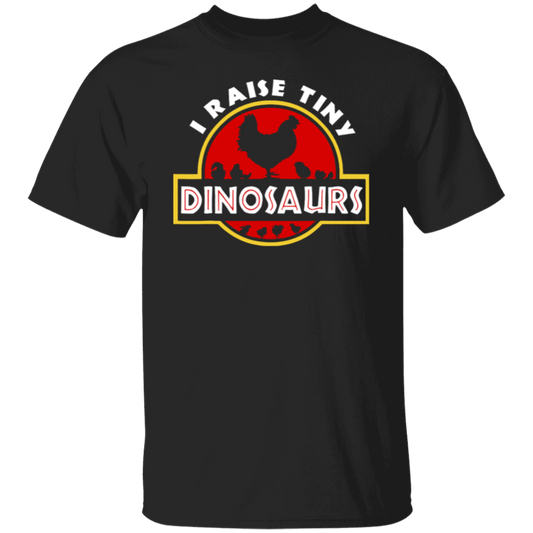 I Raise Tiny Dinosaurs Tee Funny Chicken Lover Farmer Gift Vintage T-Shirt - leleart