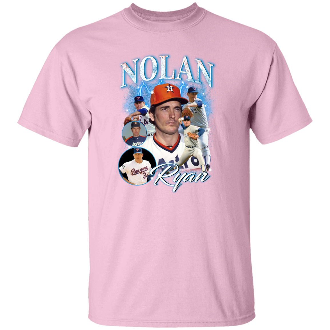 G500 5.3 oz. T-Shirt Nolan Ryan Collage 90's Vintage T-Shirt