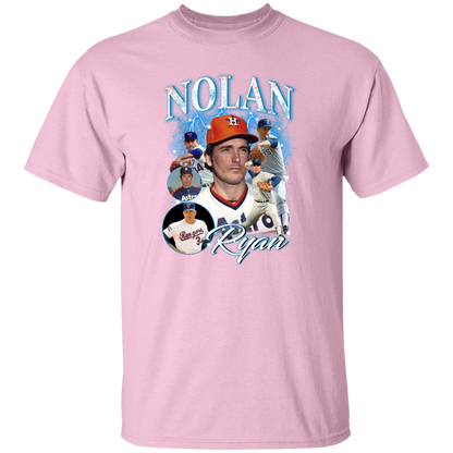 G500 5.3 oz. T-Shirt Nolan Ryan Collage 90's Vintage T-Shirt