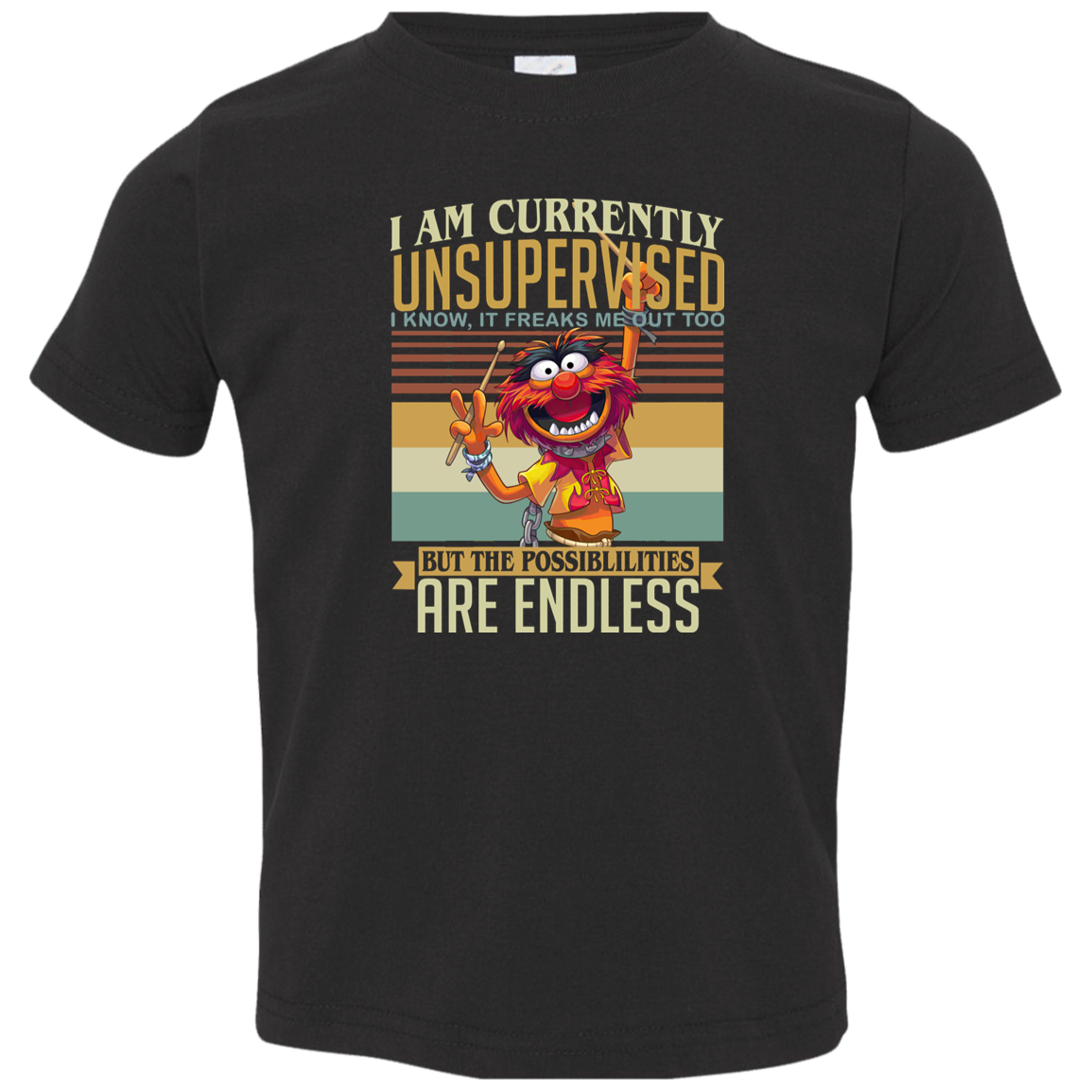 Muppet Show I Am Currently Unsupervised Vintage Toddler Jersey T-Shirt