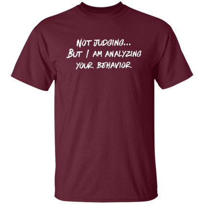 Not Judging But I Am Analyzing Your Behavior Teacher Vintage Unisex  T-Shirt - letter