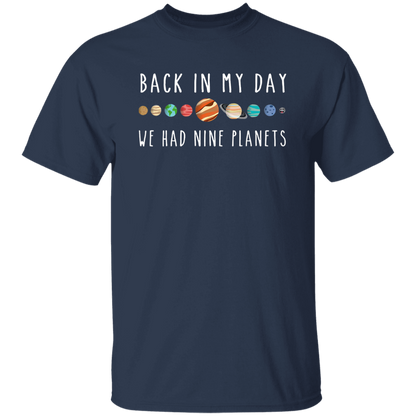 Back In My Day We Had Nine Planets Teacher Vintage T-Shirt