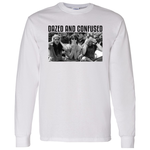G540 LS T-Shirt 5.3 oz. Black And White Dazed And Confused Unisex Vintage T-Shirt