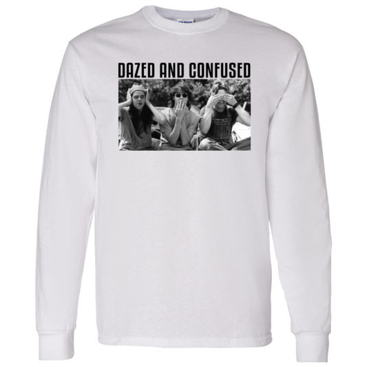 G540 LS T-Shirt 5.3 oz. Black And White Dazed And Confused Unisex Vintage T-Shirt