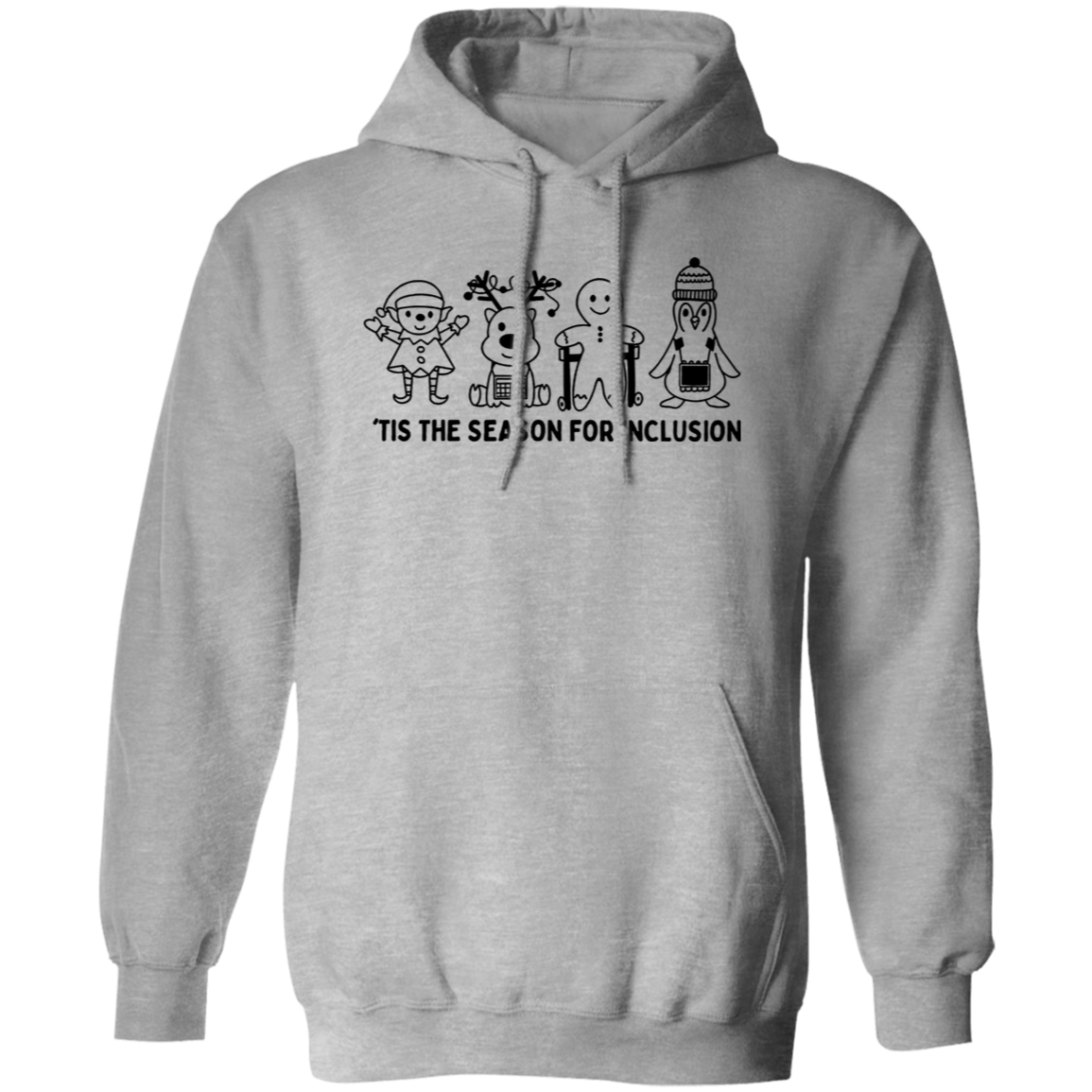 Tis The Season For Inclusion Teacher Vintage Pullover Hoodie