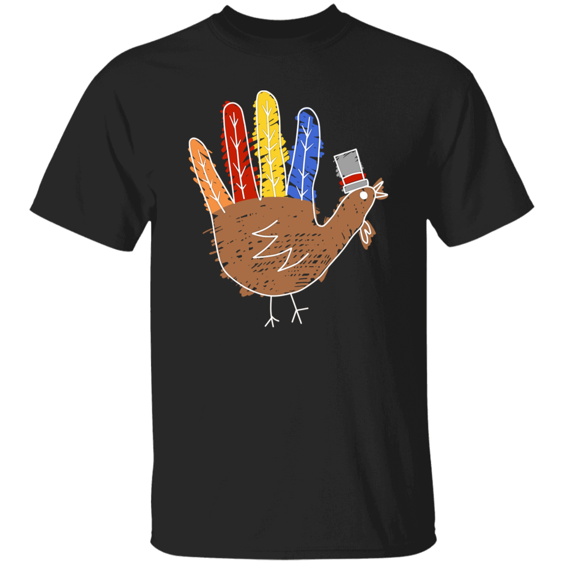 Hand Painted Turkey Teacher T-Shirt - lapicta