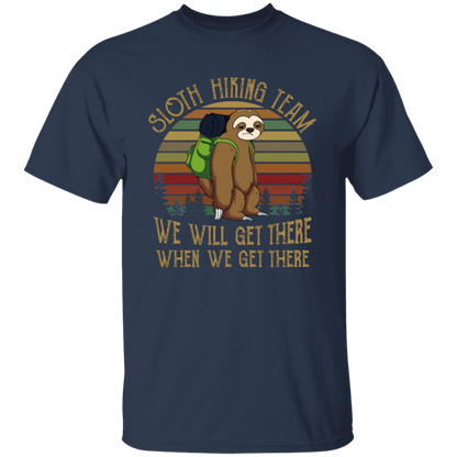 Sloth Hiking Team We Will Get There Funny Vintage Unisex  T-Shirt - lucy - 93821528