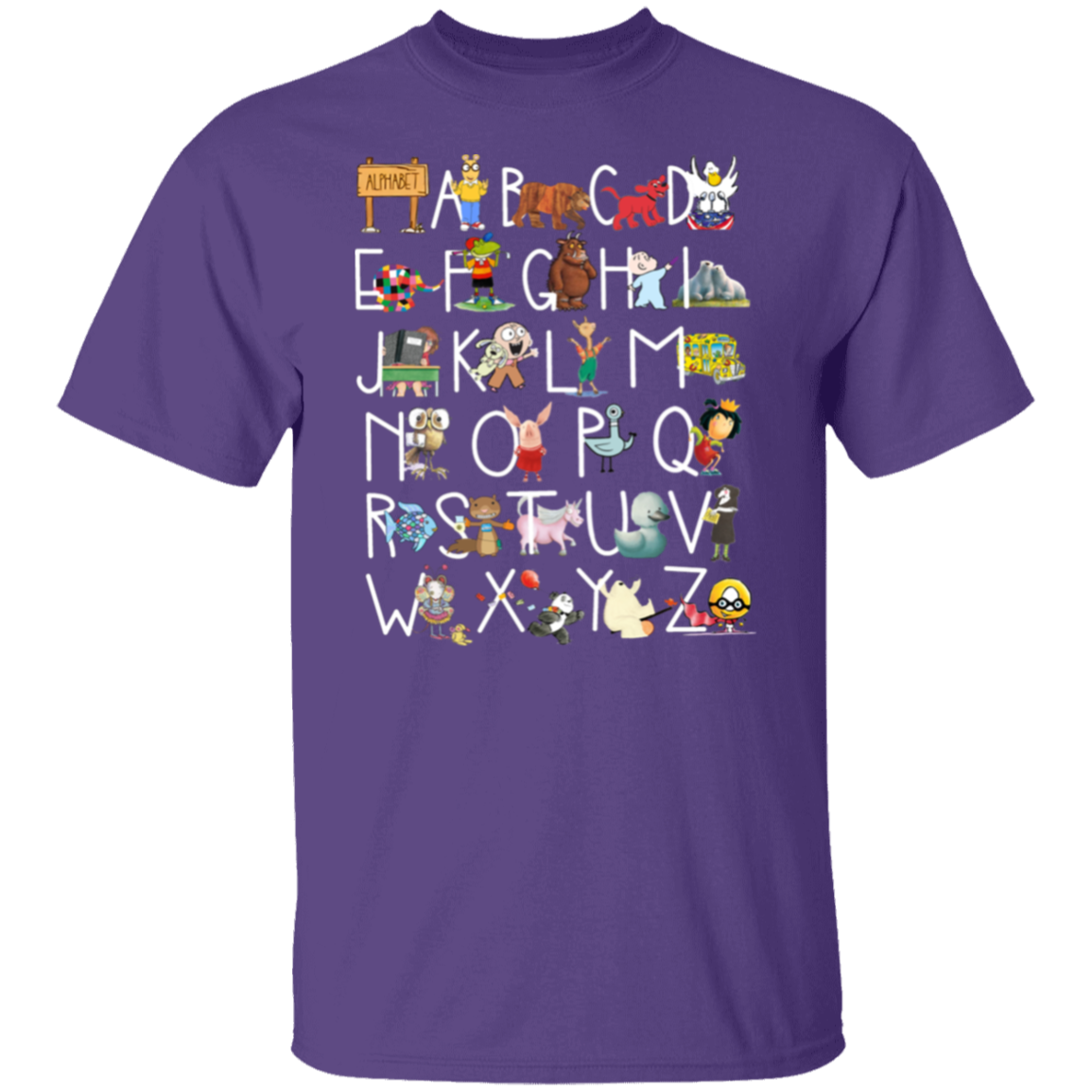 26 Alphabet Animals Teacher T-Shirt - lapicta