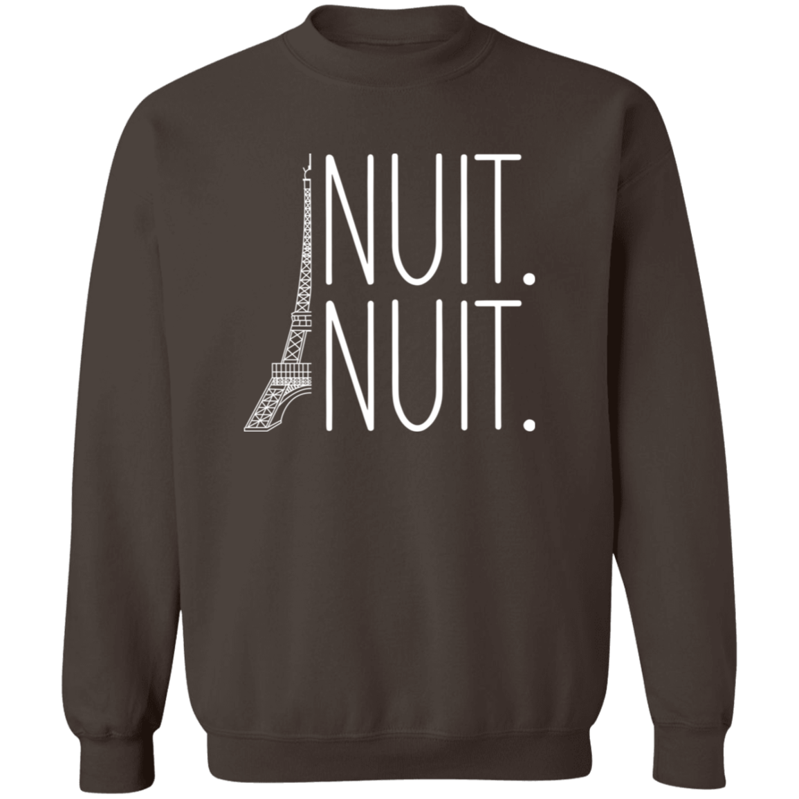 Nuit Nuit Crewneck Pullover Sweatshirt - ID12022437