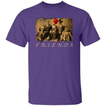 Friends Horror Five Characters Squad – Funny Halloween Movie T-Shirt - leleart