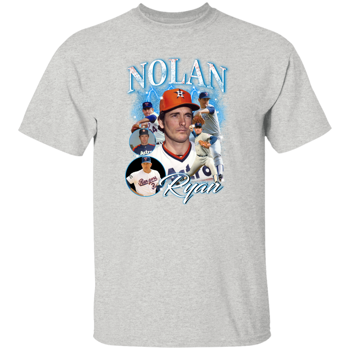G500 5.3 oz. T-Shirt Nolan Ryan Collage 90's Vintage T-Shirt