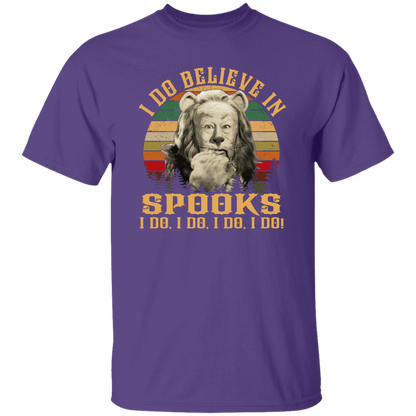 The Cowardly Lion I Do Believe In Spooks Vintage T-Shirt