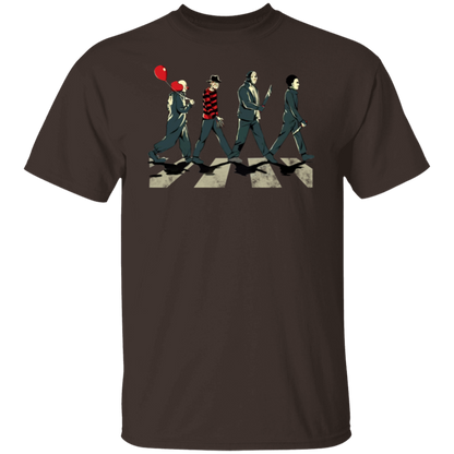 Horror Movie Characters Abbey Road T-Shirt - leleart