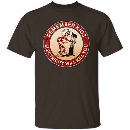 Funny Retro Vintage Electricity Will Kill You Emblem Vintage T-Shirt