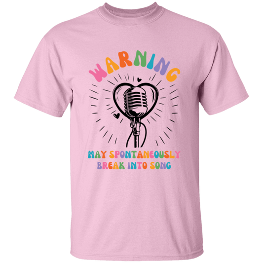 May Spontaneously Break Into Song Teacher Vintage G500B Youth 5.3 oz 100% Cotton T-Shirt - letter