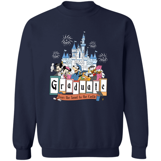 Graduate From The Tassel To The Castle G180 Gildan Crewneck Pullover Sweatshirt - pelyn
