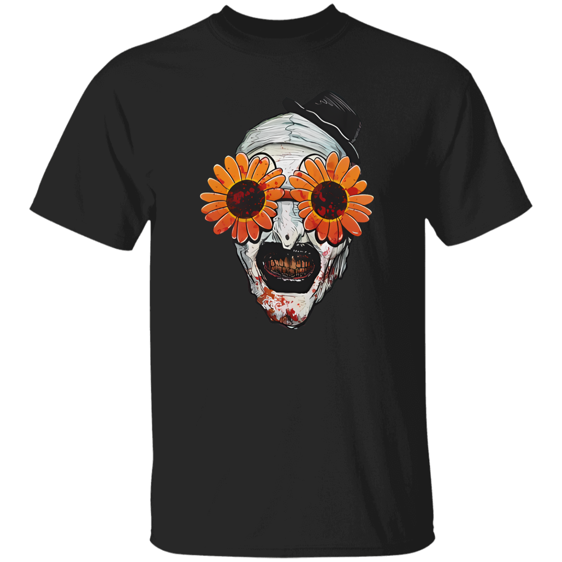 G500 5.3 oz. T-Shirt Art The Clown Terrifier 2 Sunflower Sunglasses Classic T-Shirt