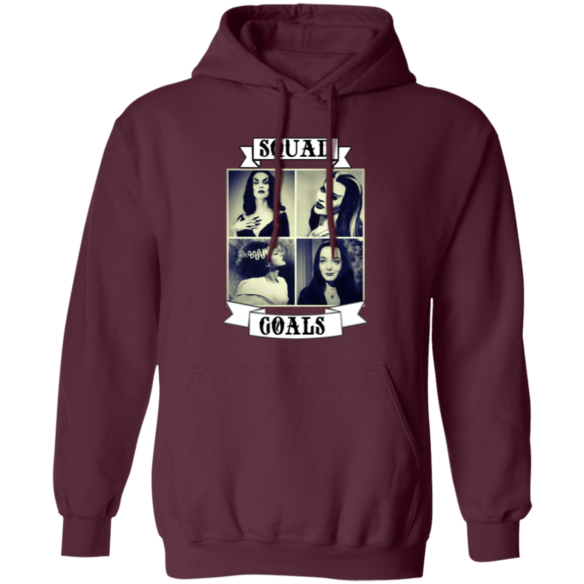 Squad Goals Vampira Morticia Adams Lily Munster Bride Of Frankenstein Gothic  Hoodie