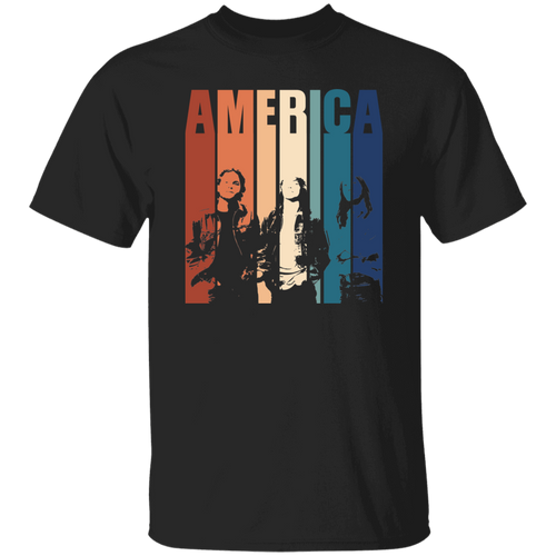 America Band Retro Graphic T-Shirt - ID16082421