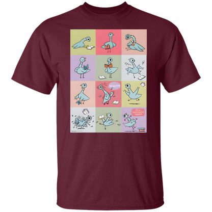 Pigeon Reading Shirt, Funny Book Lover Teacher Tee, Mo Willems Inspired Back to School T-Shirt
