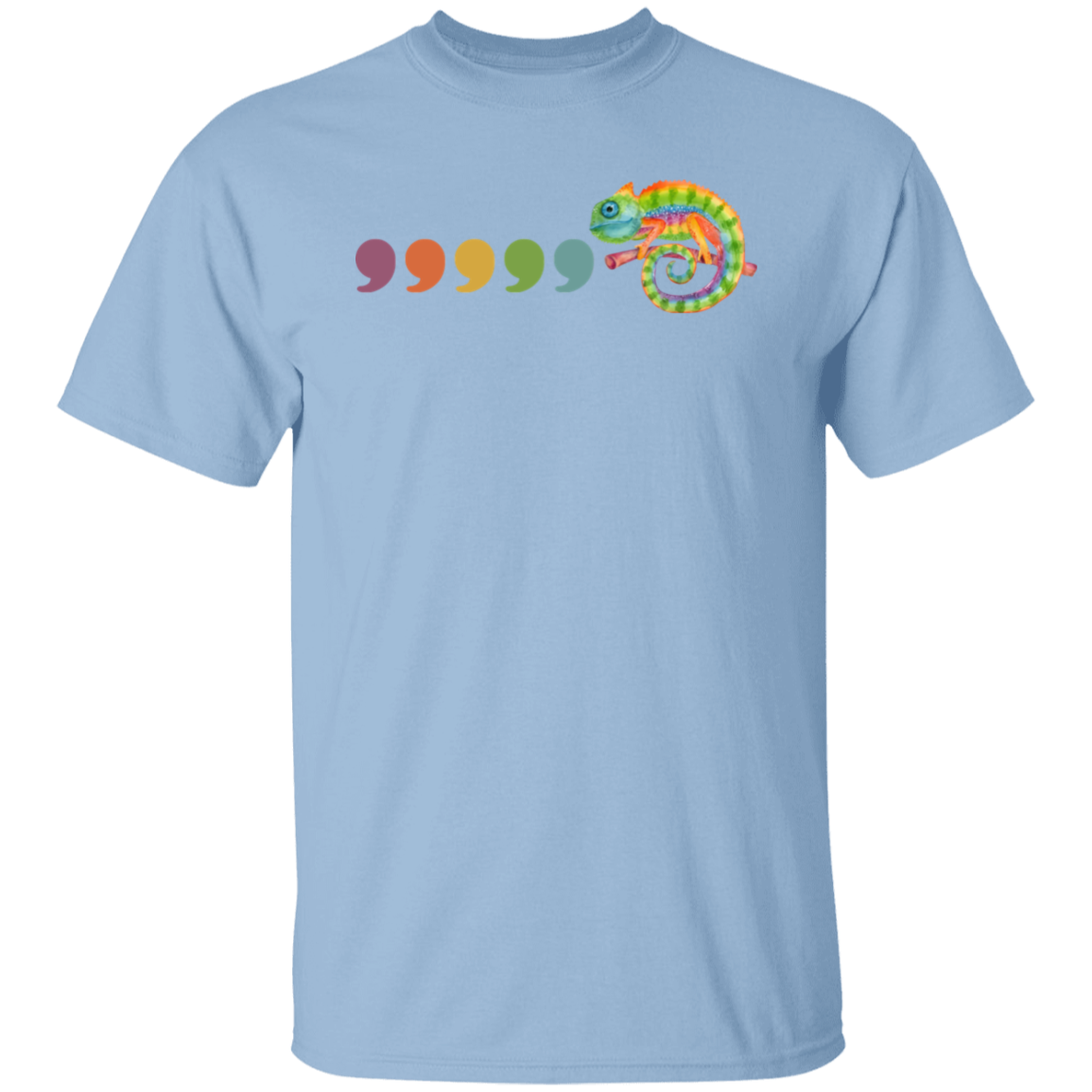 Comma Comma Chameleon Teacher T-Shirt - lapicta