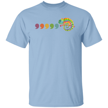 Comma Comma Chameleon Teacher T-Shirt - lapicta