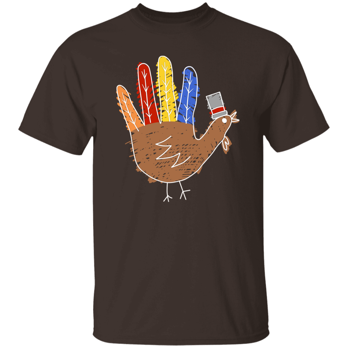 Hand Painted Turkey Teacher T-Shirt - lapicta