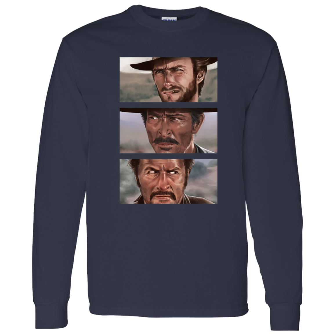 G540 LS T-Shirt 5.3 oz. The Good The Bad And The Ugly Clint Eastwood Movie T-Shirt